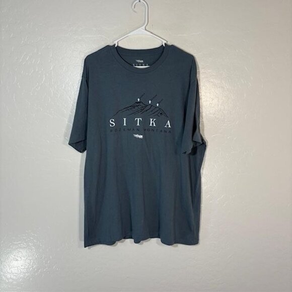 Sitka Shirt Mens Extra Large Blue Bozeman Montana Graphic T-Shirt Tee Hunting - Picture 1 of 6